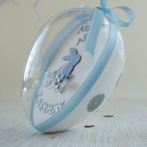 Baby Boy First Easter Egg Ornament, Personalised Easter Tree Decoration for Baby Boy image 4