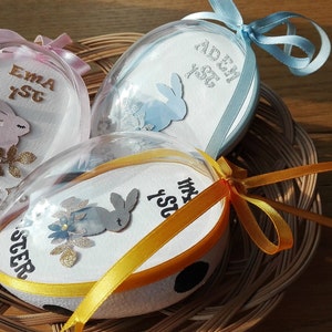 Baby Boy First Easter Egg Ornament, Personalised Easter Tree Decoration for Baby Boy imagem 7