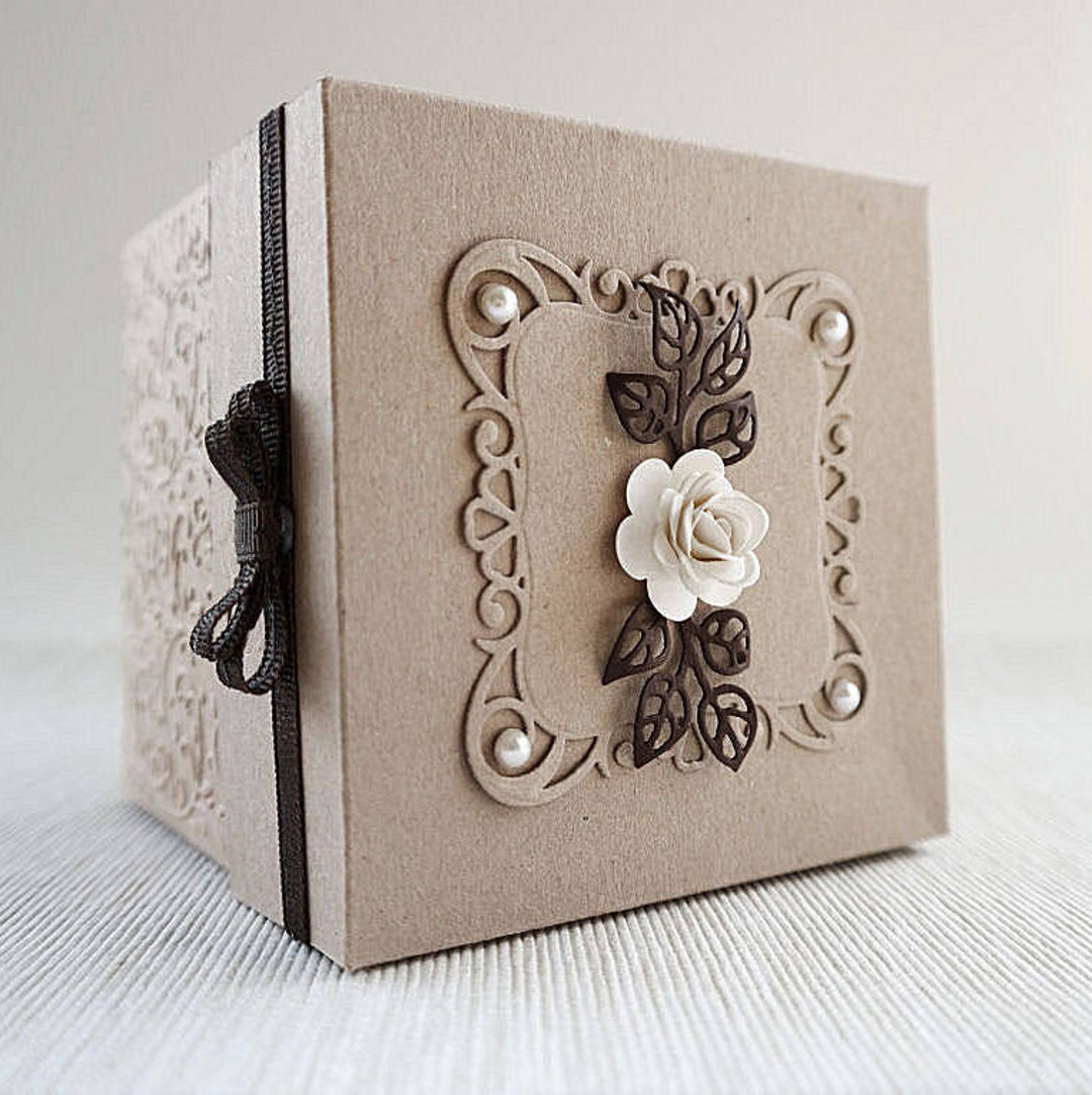 Kraft Wedding Invitation, Wedding Exploding Box Invitation, Vintage ...