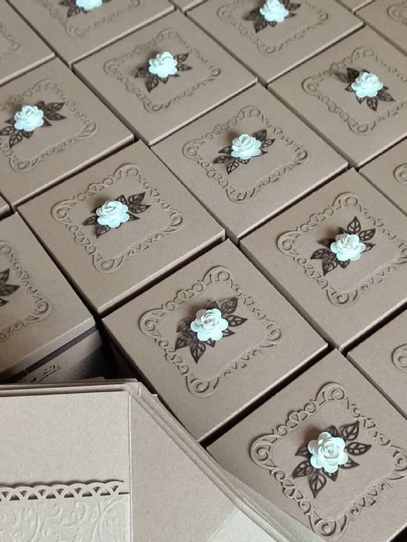 Kraft Wedding Invitation Wedding Exploding Box Invitation Etsy