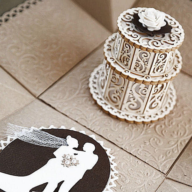 Kraft Wedding Invitation Wedding Exploding Box Invitation Etsy