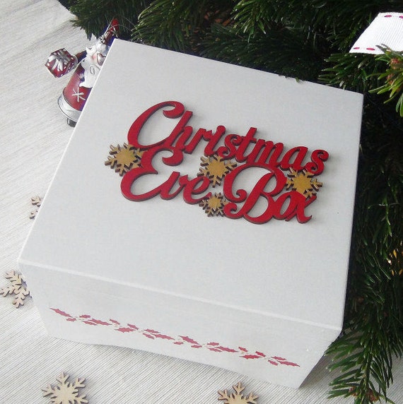 Download Free Christmas Eve Box White Wooden Christmas Box Decorated Etsy SVG DXF Cut File