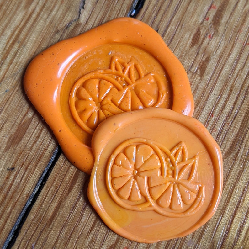 Orange Slice Self Adhesive Wax Seals Envelope Wax Seal Etsy
