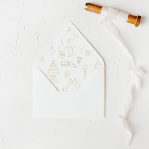 Lemoncello Wedding Envelope Liner: Gold Italian Theme (Digital Download)