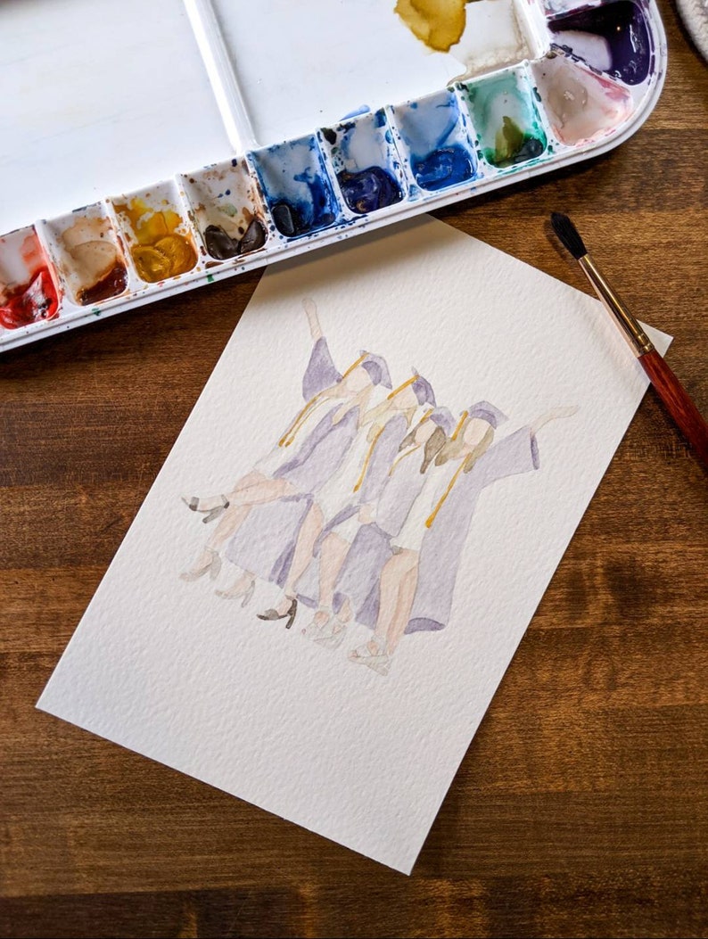 5x7 Watercolor Graduation Painting Graduation Gift Graduation Picture Watercolor Portrait Best Friend Portrait image 7