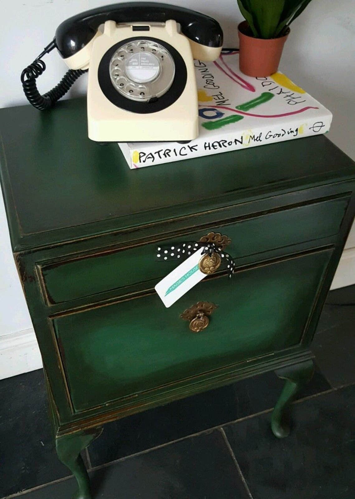 RESERVED VINTAGE Annie Sloan Upcycled Painted Bedside Etsy
