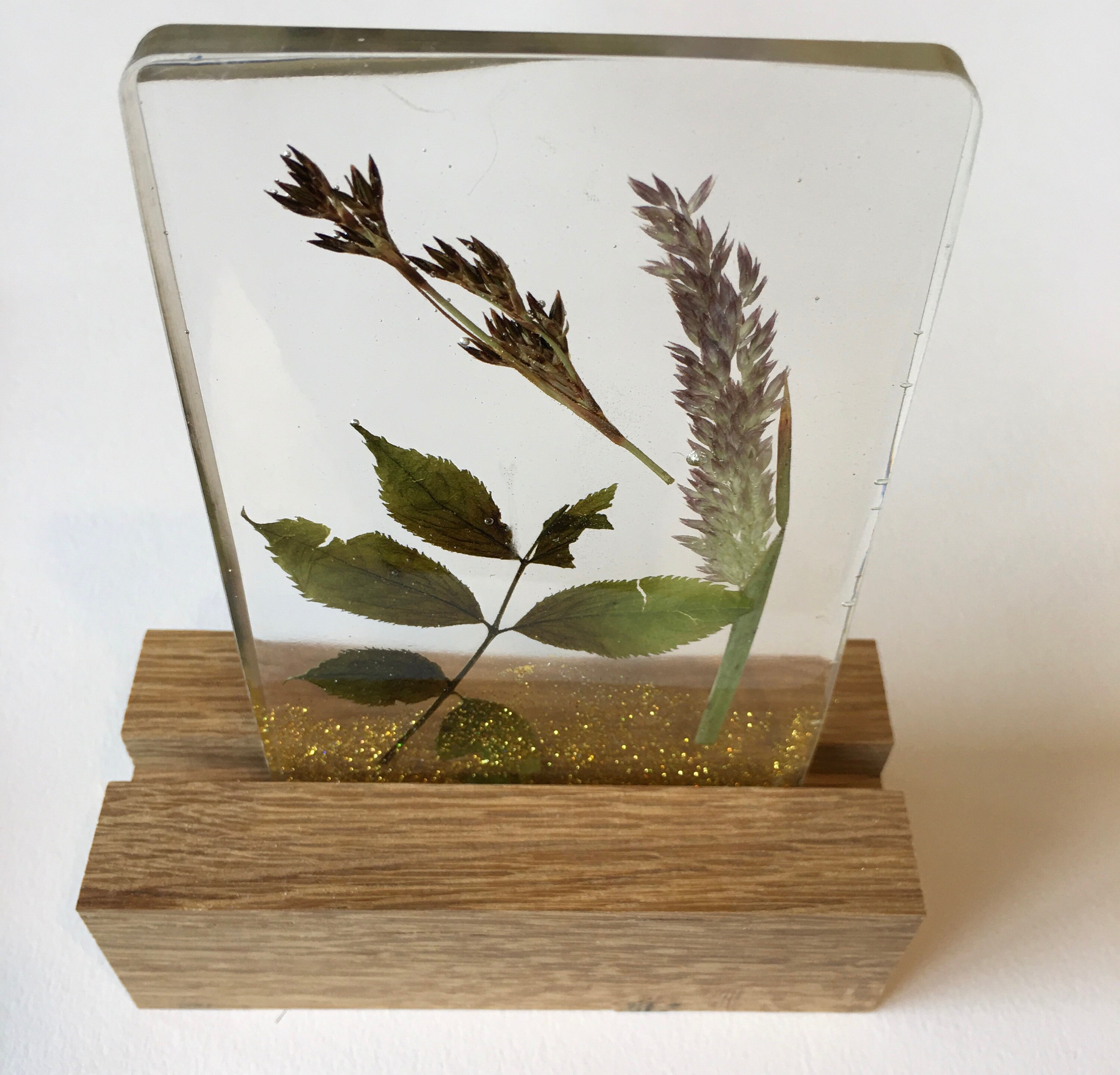 Flowers in resin ornamental block real Scottish flowers Etsy