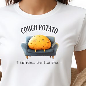 Couch Potato PNG: Funny Sarcastic Digital Download for T-Shirts, Mugs