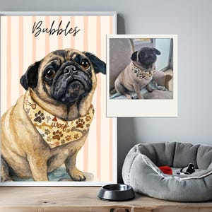 Custom Pet Portrait, Watercolor, Digital Pet Painting from Photo, Personalized Pet Memorial Art, Printable Pet Gift, Pet Portrait