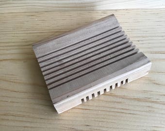 Natural Cedar Soap Deck for bar soap, by the sink or bath-this soap dish will keep your bar dry.
