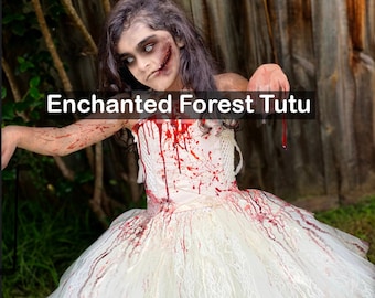 Deluxe Zombie Tutu, mummy, tutu dress, halloween dress up, costume,