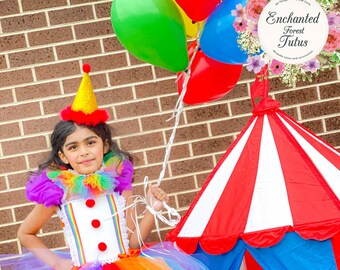 Deluxe Clown / Circus / Carnival Inspired tutu, cake smash, princess tutu, tutu skirt, birthday dress, Halloween costume, book week costume