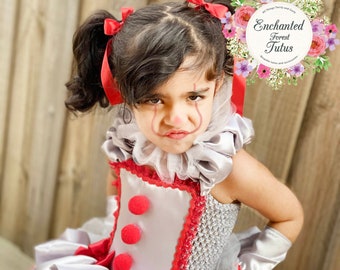 Deluxe IT / Clown / Pennywise Inspired tutu, cake smash, scary tutu, tutu skirt, birthday dress, Halloween costume