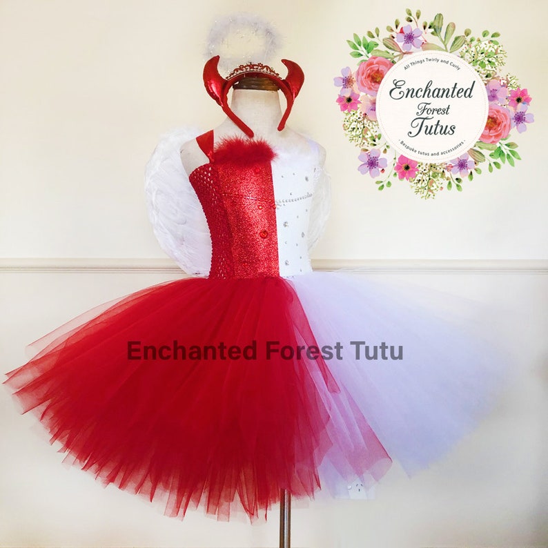 Deluxe Half Angel Half Devil Tutu Tutu Dress Halloween Tutu Etsy UK