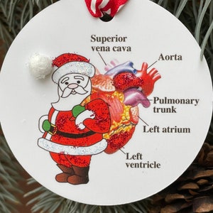 HEART Ornament- Gifts for Cardiologist-Heart surgeon/ Doctors/PA/ Holiday Medical Ornament- Cardiology/Get well gift/Bypass surgery/