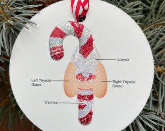 Adorno de tiroides - Regalo para endocrinólogo, Regalo para desear una pronta recuperación