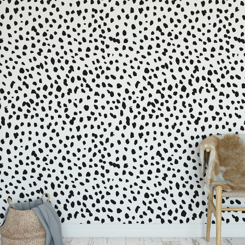 Dalmatian Spots Removable Wallpaper Sticker Fabric Canvas Etsy