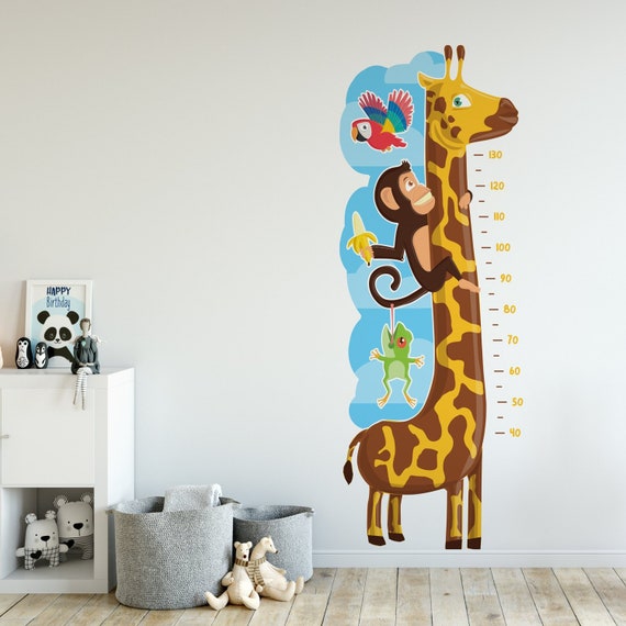 Giraffe Height Chart Wall Decal