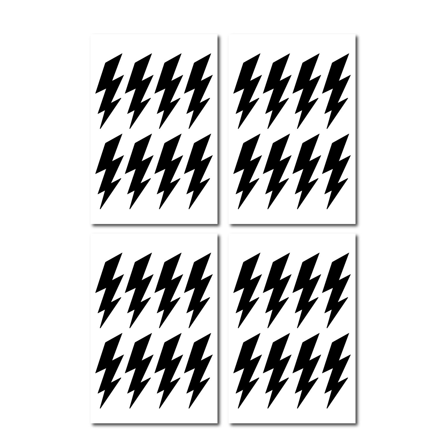 Lightning Bolt Pattern Set of 32 Decal Removable Vinyl Wall Etsy