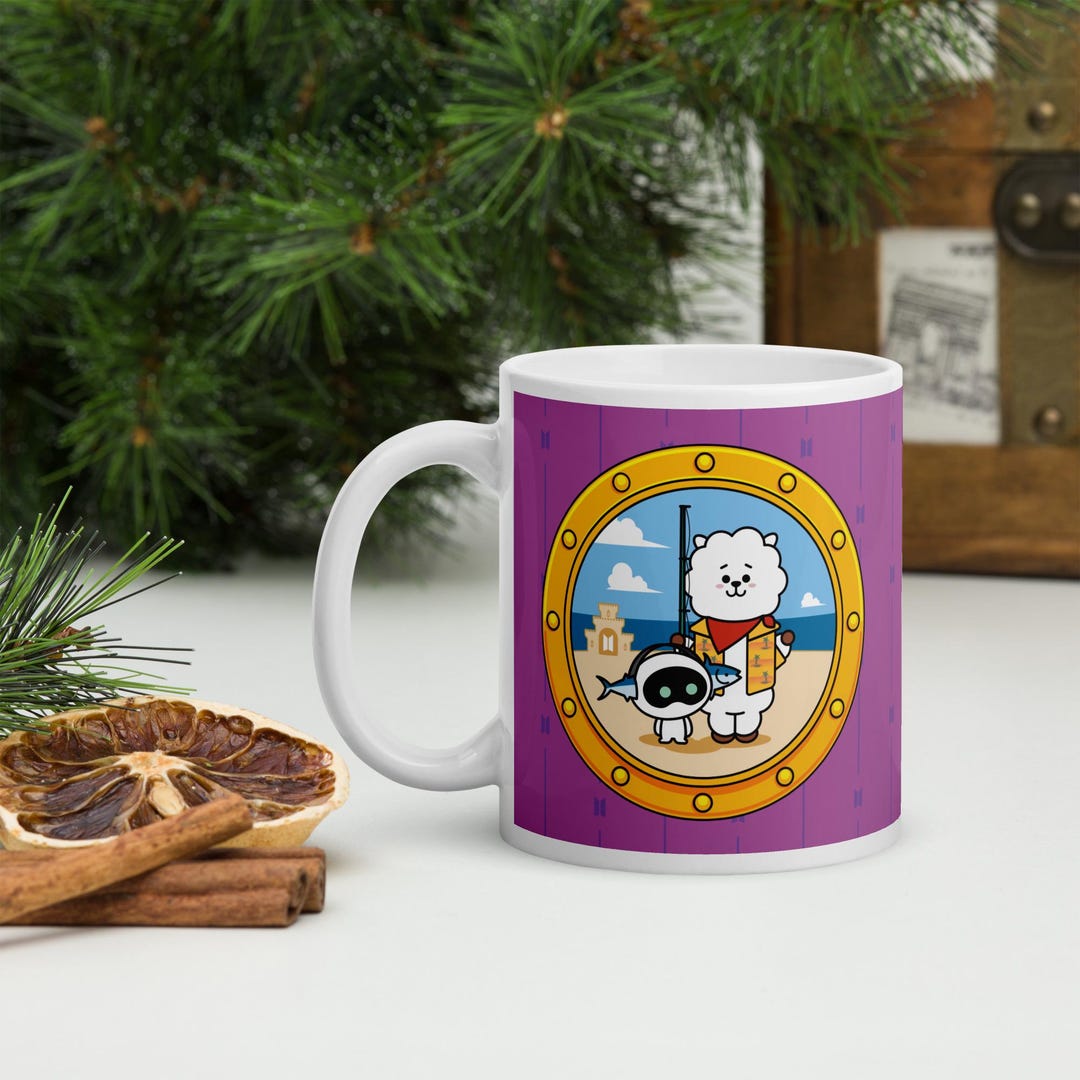 BTS ARMY - RJ and Wooteo's Day at the Beach Ceramic Mug (11oz.) - Etsy