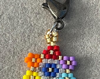 PDF Pattern: Rainbow Flower Wreath Charm.