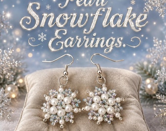 Pearl snowflake earrings.
