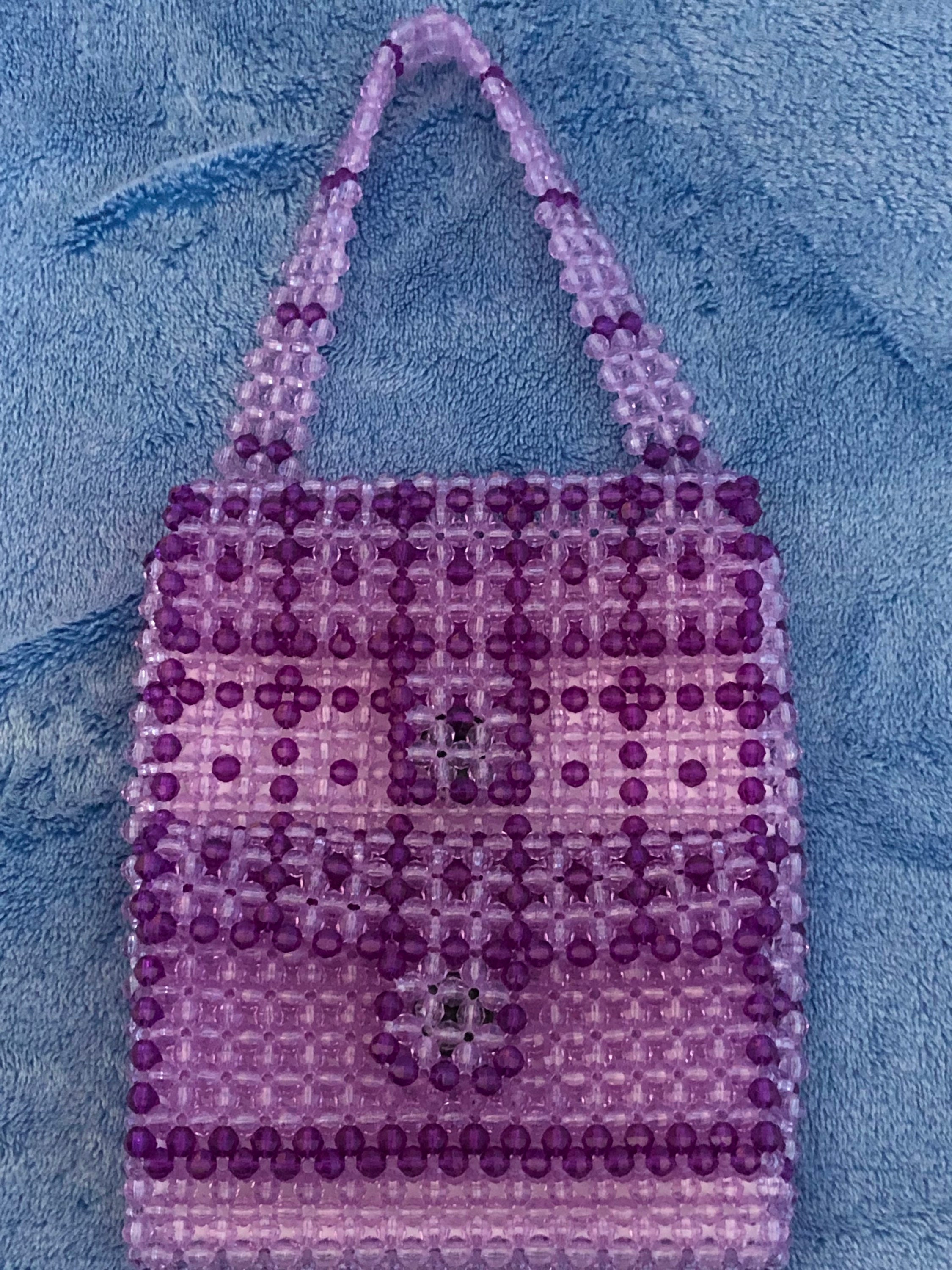Beaded Purple Handbag. 