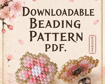 PDF Pattern: Cherry Blossom Studs.