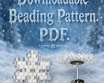 PDF Pattern Crystal Trimmed Snowflake Stud Earrings