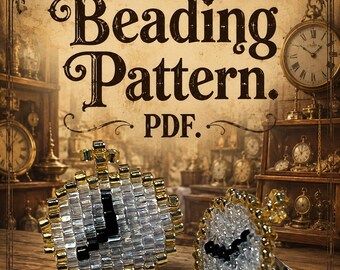 PDF Pattern: Pocket Watch Stud Earrings.