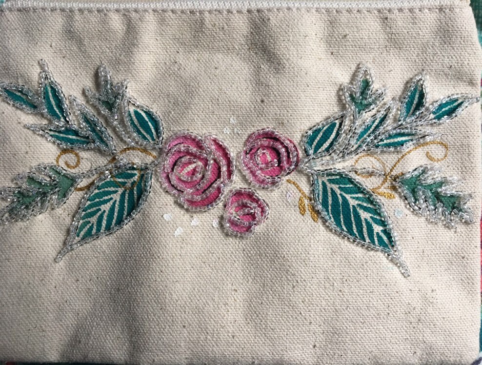 Beaded Embroidered Rose Purse. Etsy