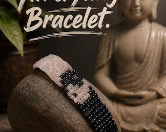 Square Stitch Yin & Yang Bracelet.