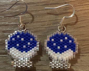 Beaded Snow Globe Earrings.