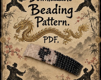 PDF Pattern: Yin & Yang Bracelet.