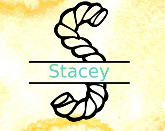 Split letter SVG, Rope Font, Split Monogram Letters, Split Alphabet svg files for cricut, font for cricut, nautical split monogram svg font