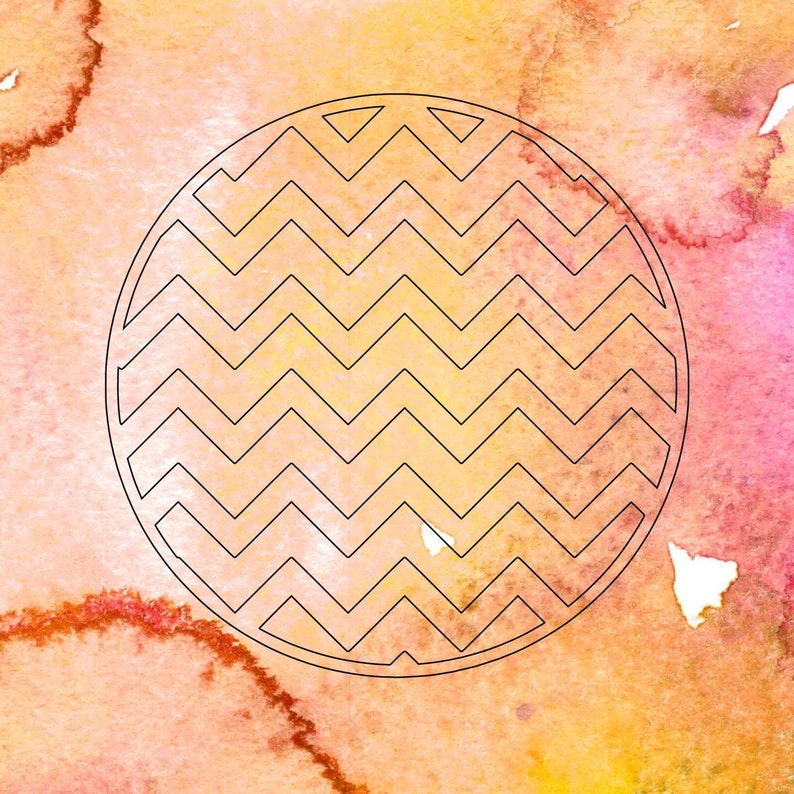 Download Chevron Circle SVG Chevron Monogram Frame svg pdf eps | Etsy