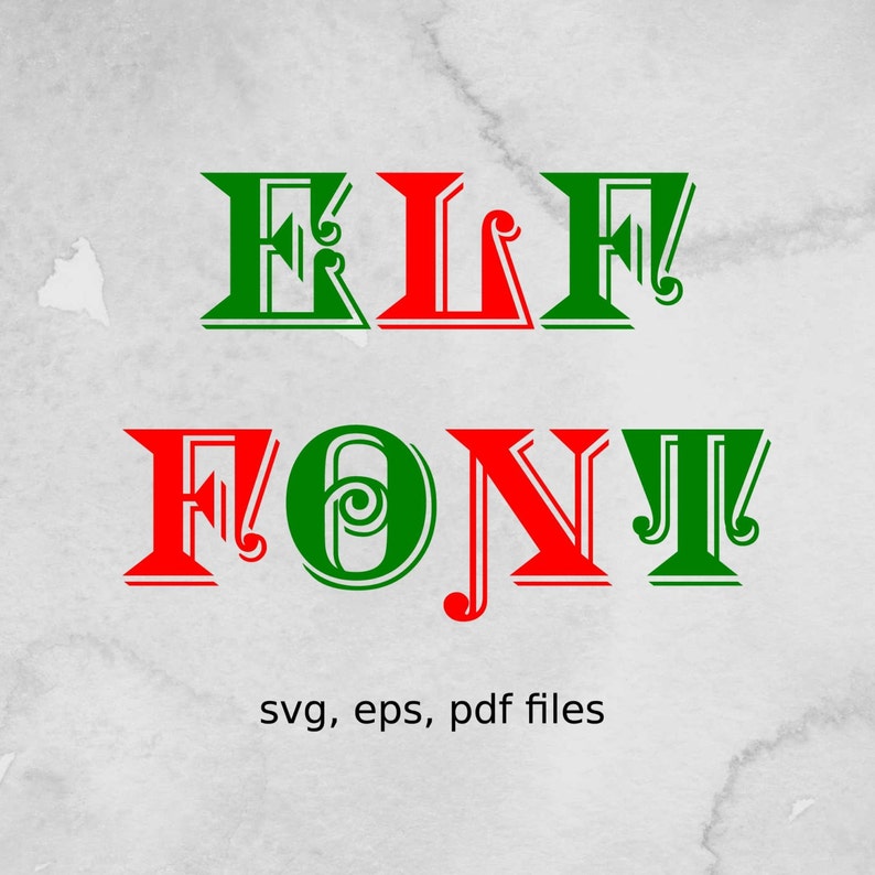 Download Elf Font SVG cutting files letter svg Christmas font | Etsy