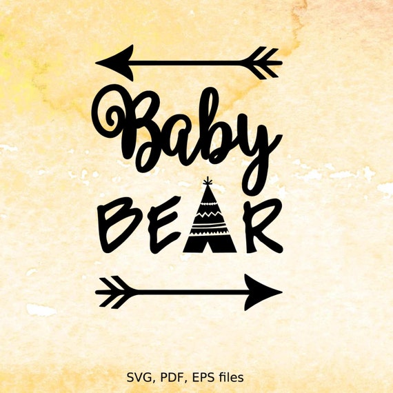 Download Baby Bear svg digital design cutting files for Cricut ...