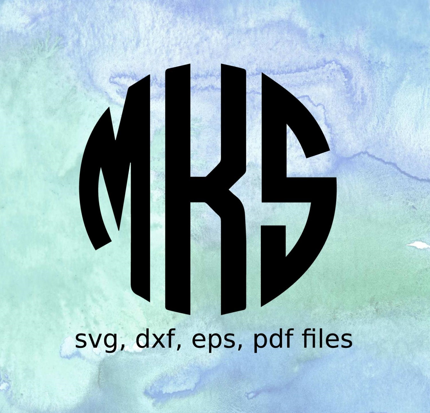 Circle Monogram DXF SVG Font files instant download | Etsy