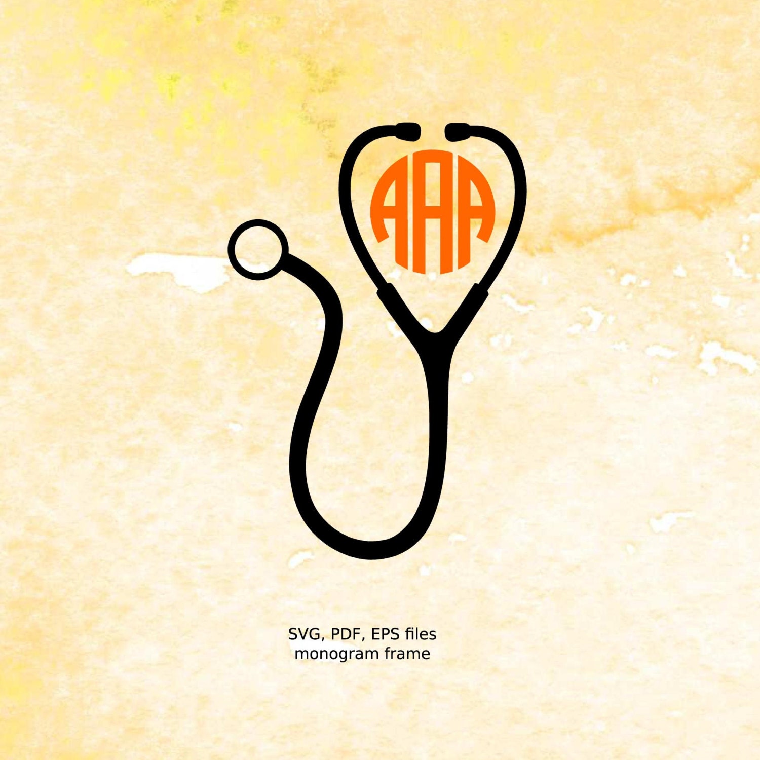 Download Nurse Monogram svg Stethoscope Monogram frame SVG PDF EPS ...