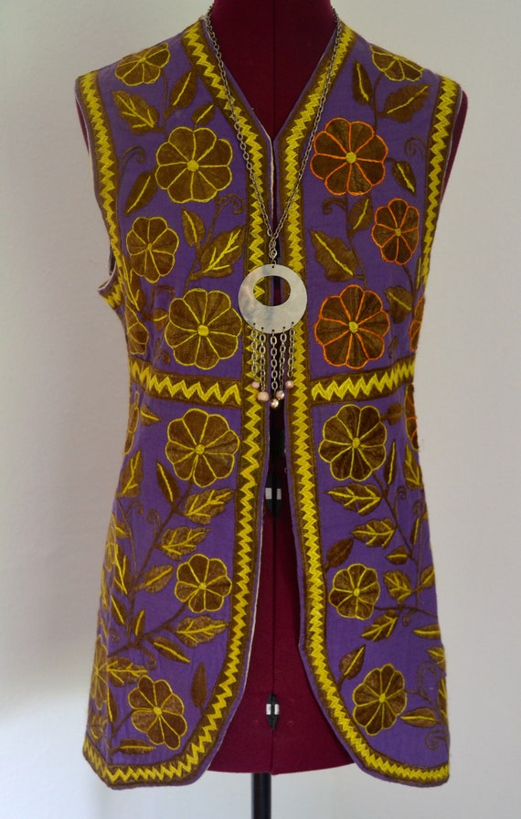 Vintage 1960s psychedelic hippie waistcoat