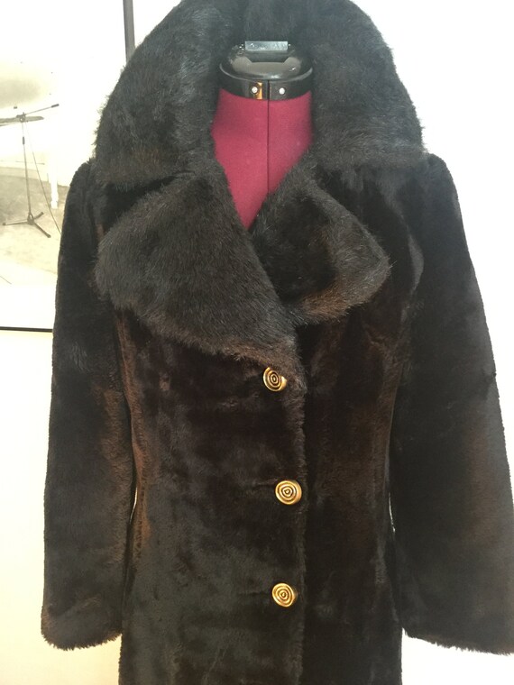 Vintage 1960s psychedelic hippie fake fur coat