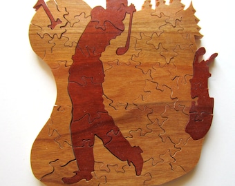 Wooden Golf Puzzle, Golf Gift