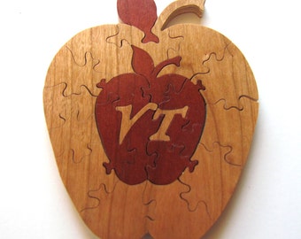 Wooden Vermont Apple Puzzle, Vermont Gifts, Vermont, Vermont Novelty, Handmade in Vermont