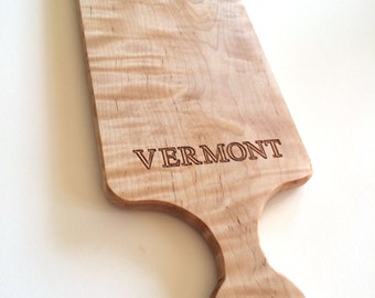 Customizable Cutting Boards, Curly Maple Wood, Add Your Own Text in Personalization Box