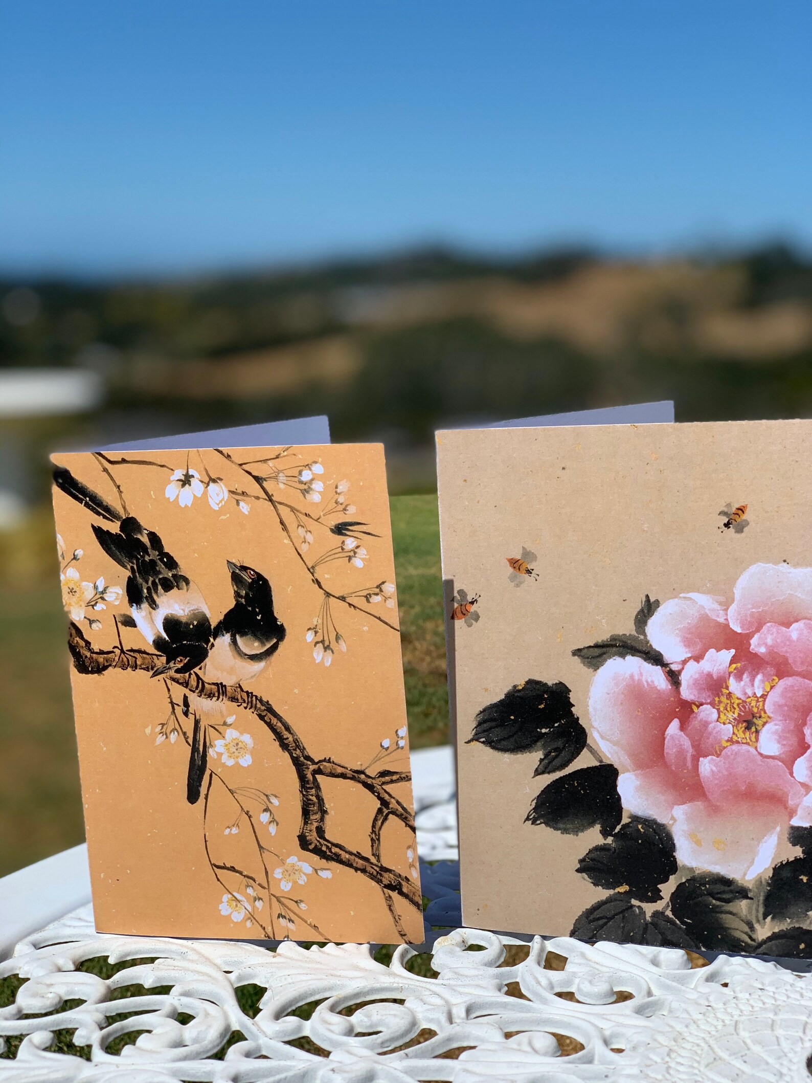 Set of Two Blank Greeting Cards and Coloured Envelopes by Etsy