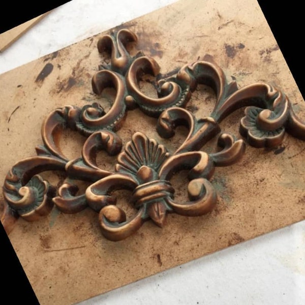 Silicone Mold Applique Liana Leaf Baroque 27cm Decor for Door Cabinet Furniture for Plaster Resin Wax Soap Clay Cement K782 4F310HT