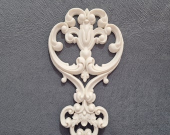 Silicone Mold Applique Liana Leaf 26cm Baroque Decor of Chest Door Furniture for Plaster Polyester Resin Wax Clay Cement K1097 3F310