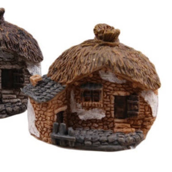 Silicone Mold Mini Old House 4.2cm Straw Hut Stone for Decoration Terrarium Candle Soap Plaster Resin Wax Clay K293 çT40