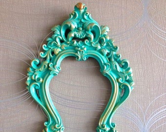 Large Silicone Mold Photo Frame Mirror 43cm deco Baroque Leaf for Plaster Polyester Resin Clay Concrete Cement WEPAM K750 K751